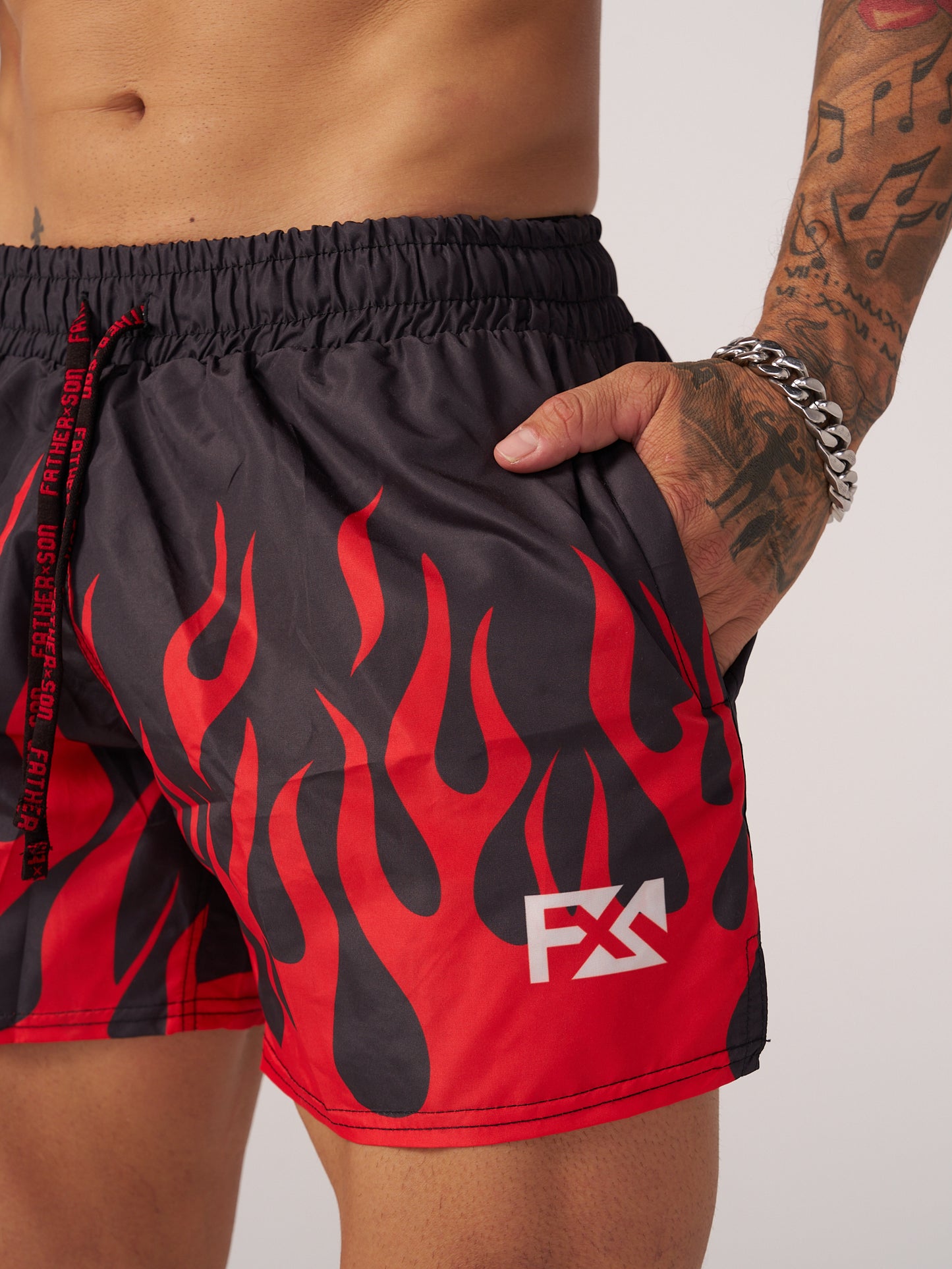 Flame raver shorts