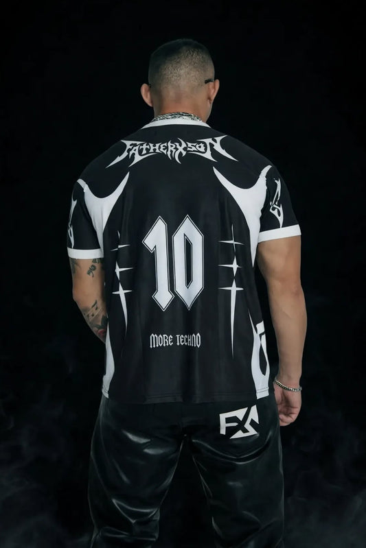Black techno jersey