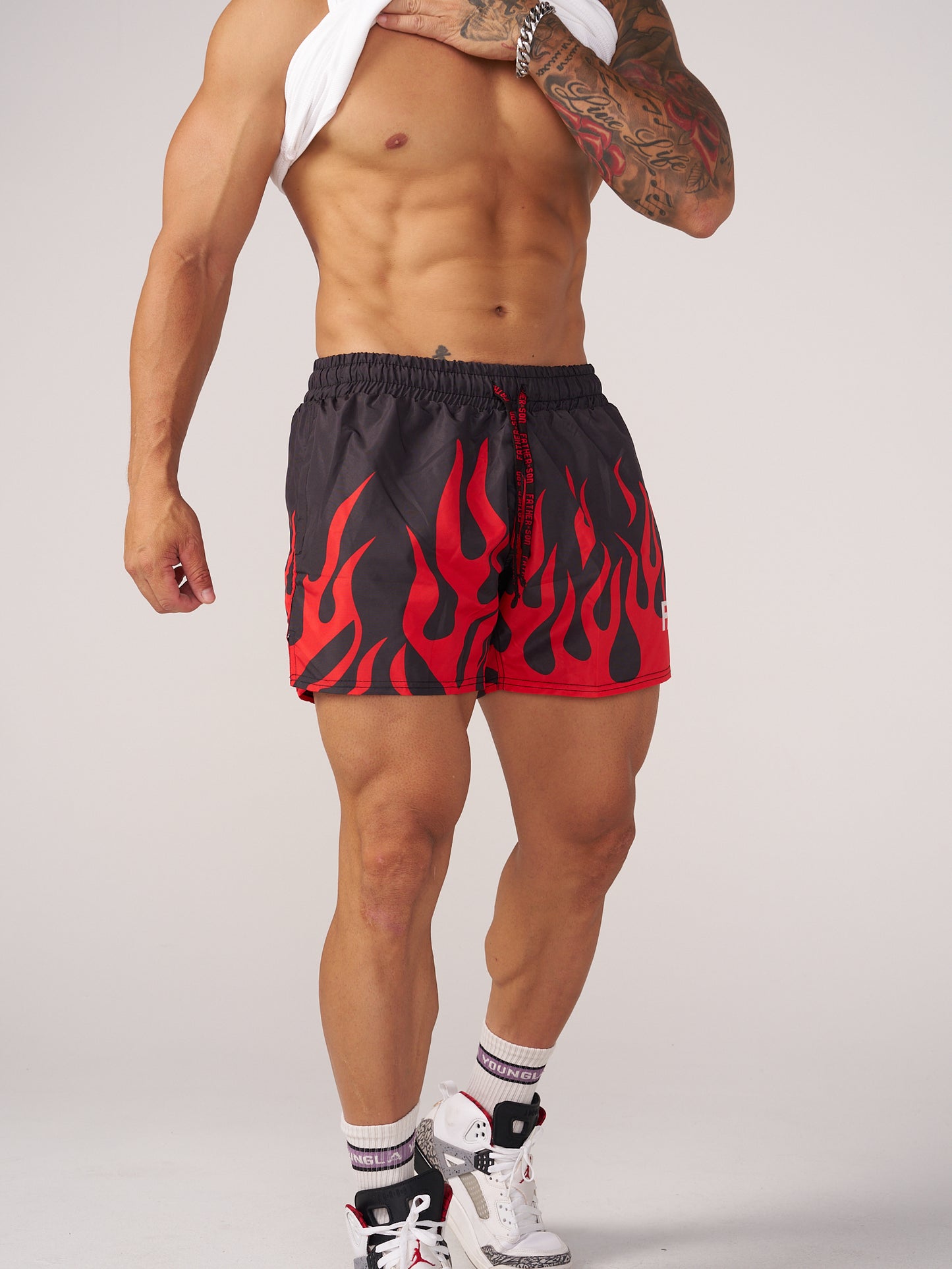 Flame raver shorts