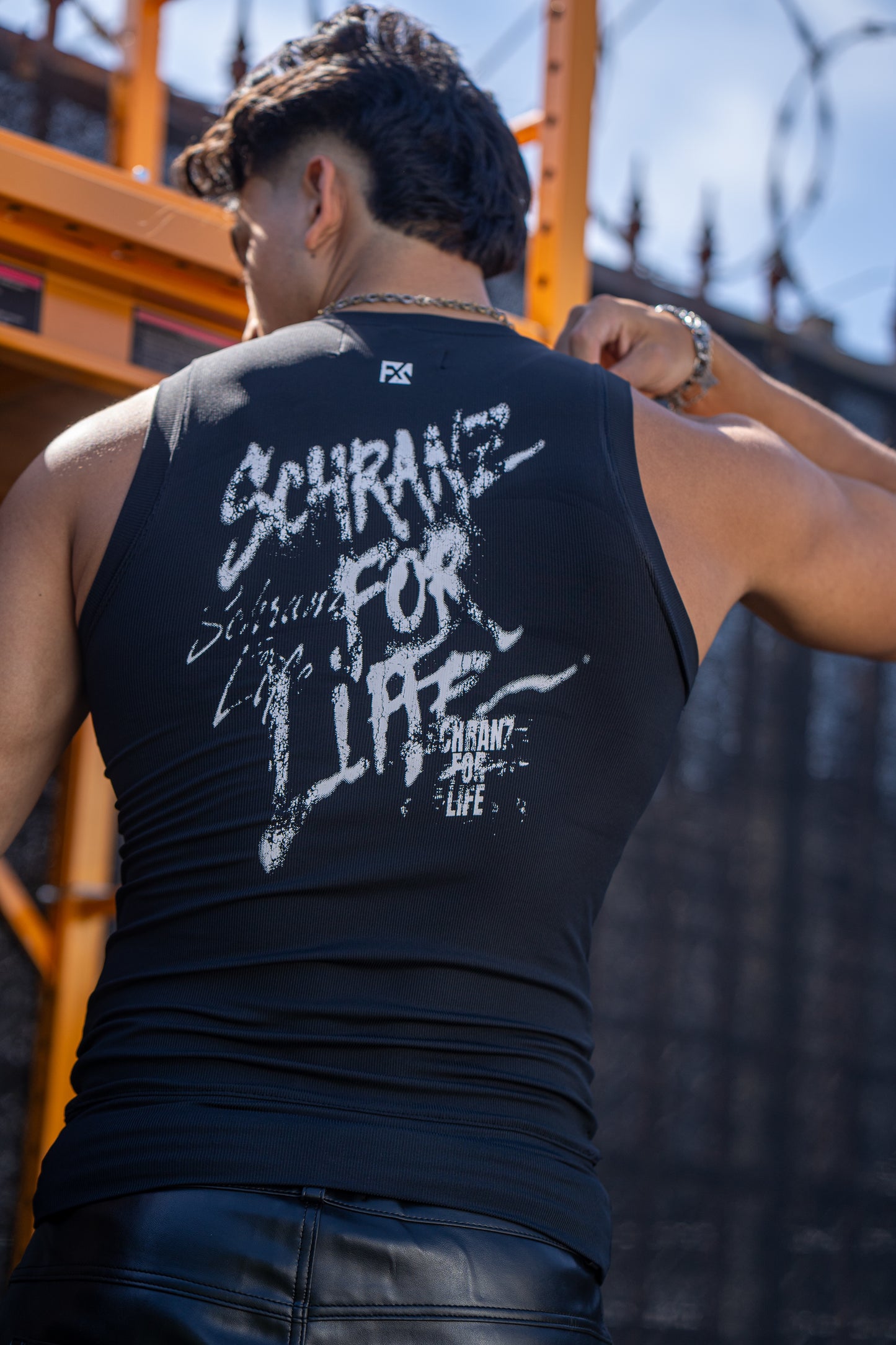 Compression ribbed tank top