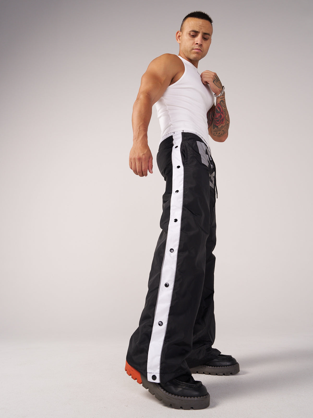 Translucent Track Pants Double waisted reflective track pants – FatherxSon