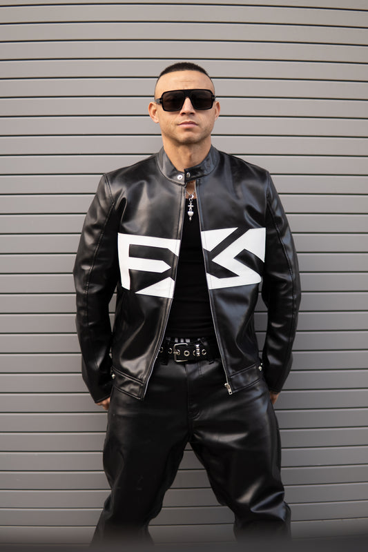 Blackout leather jacket