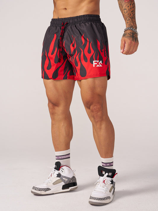 Flame raver shorts