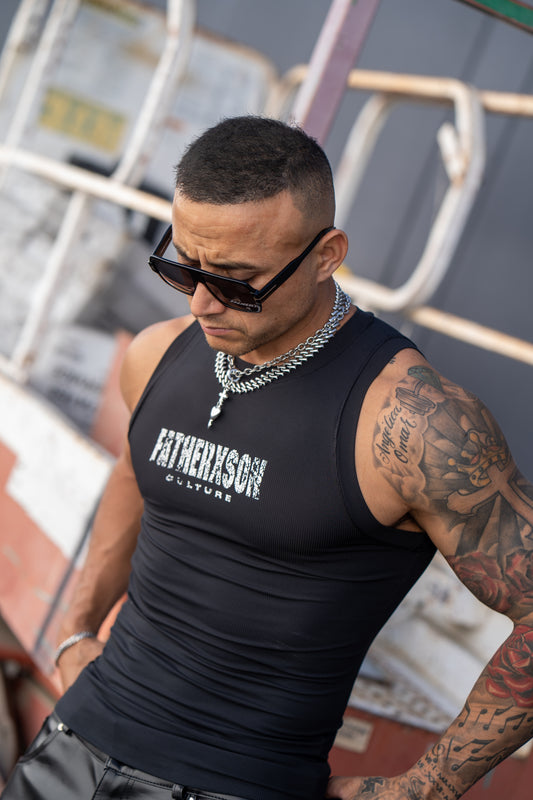 Compression ribbed tank top