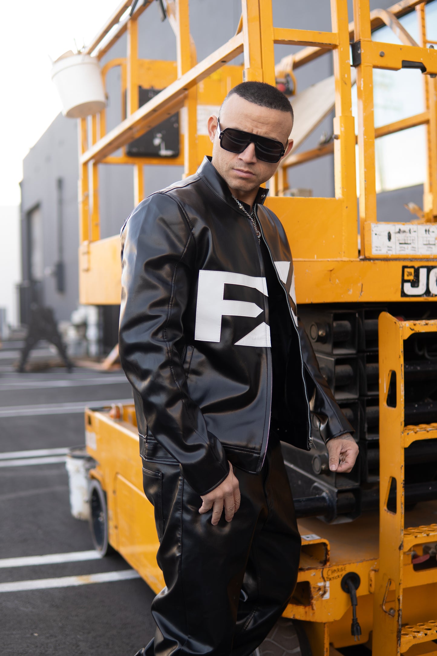 Blackout leather jacket