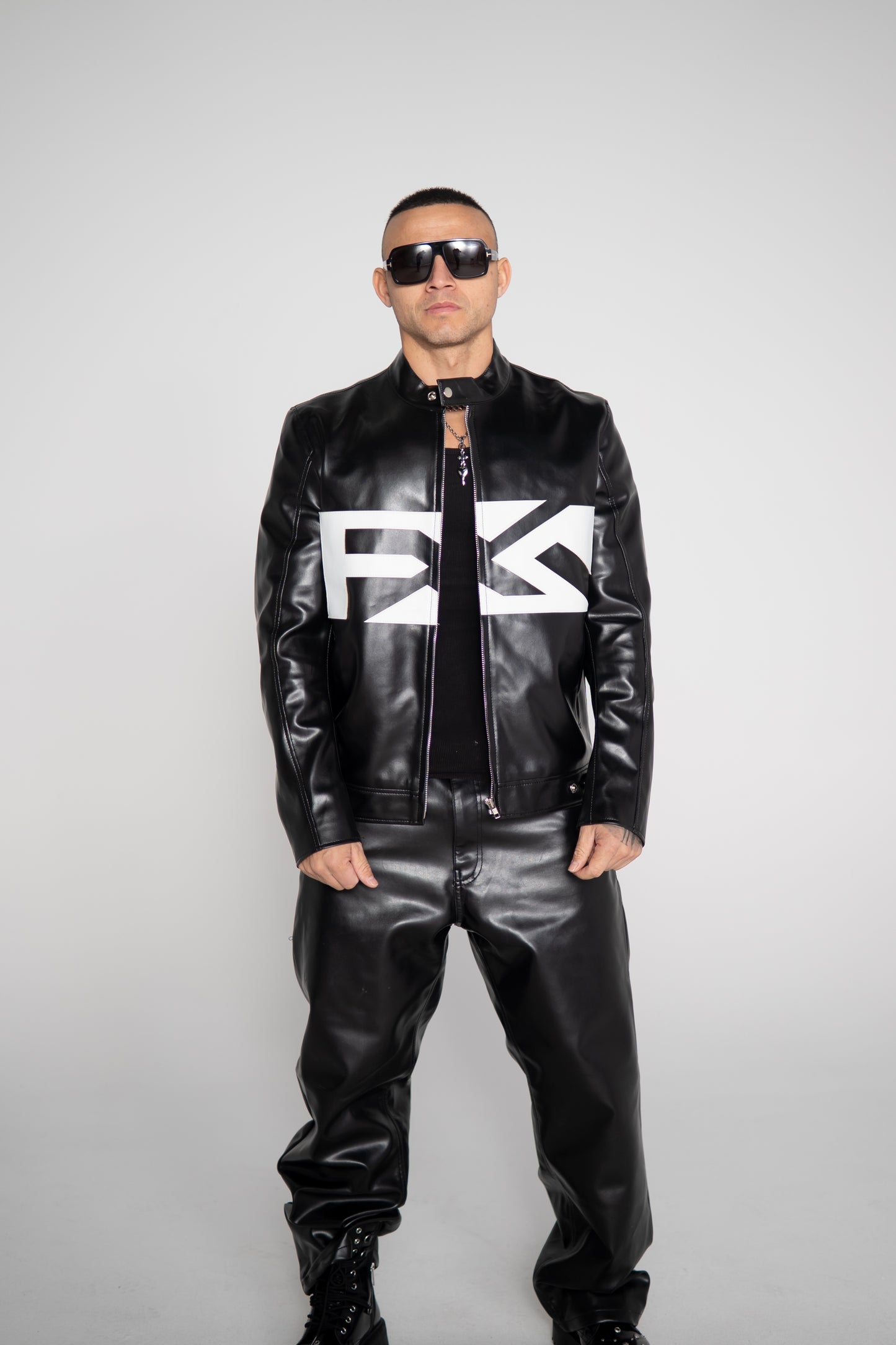 Blackout leather jacket