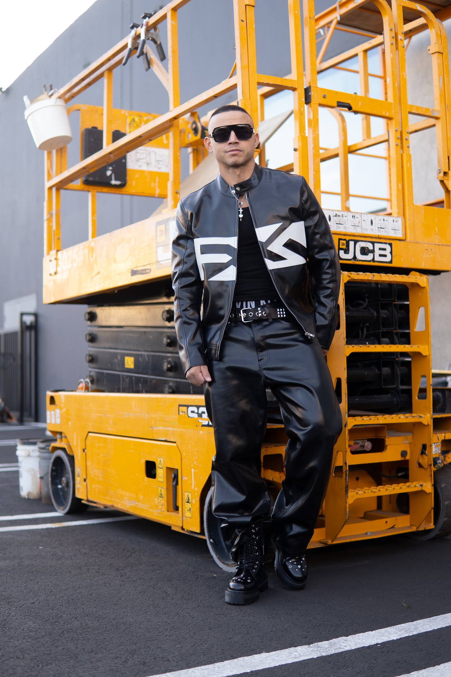 Blackout leather jacket