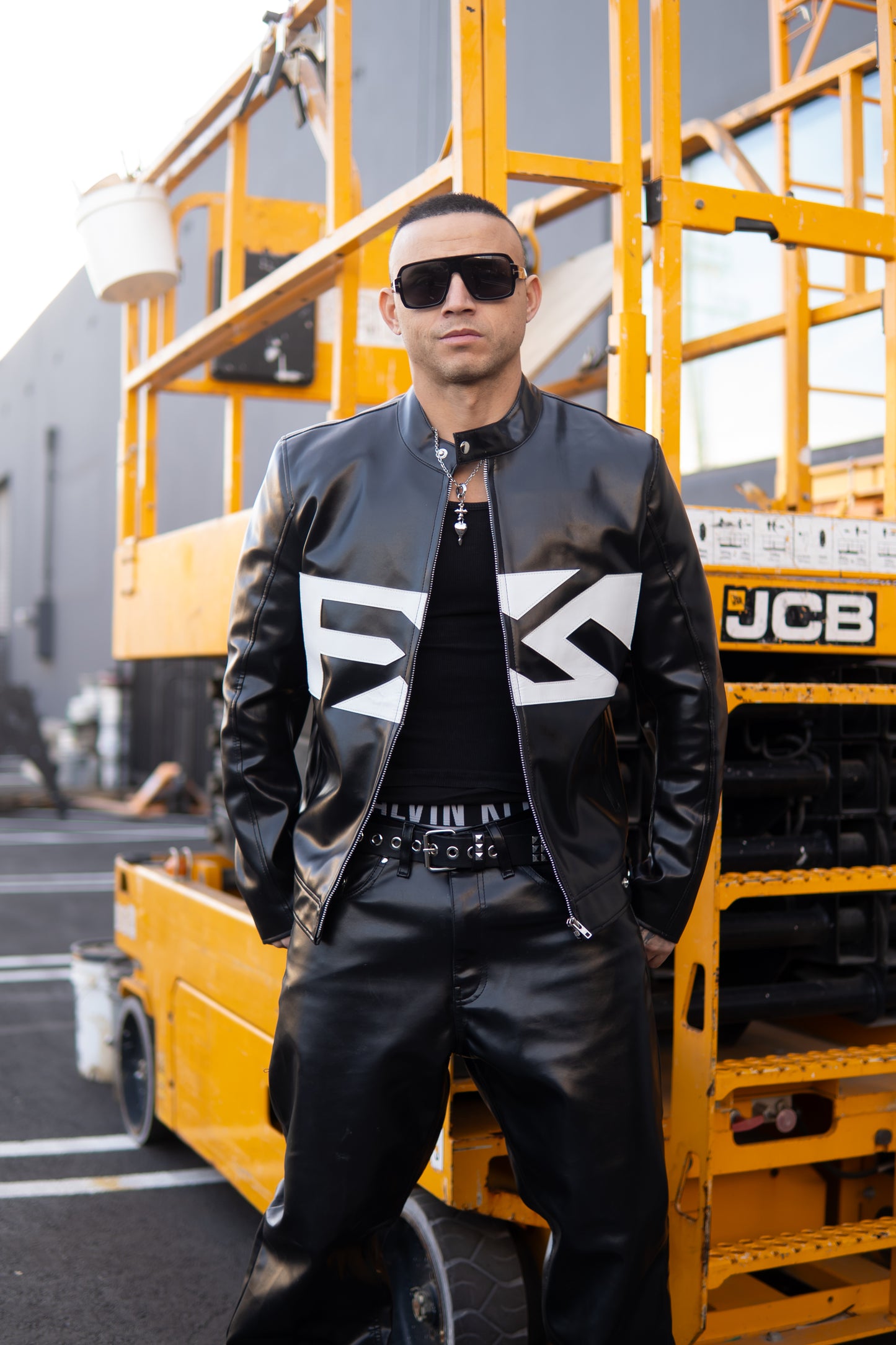 Blackout leather jacket